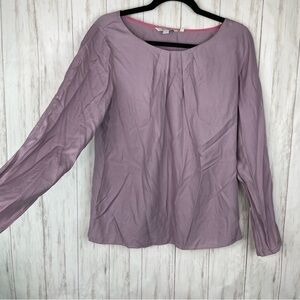 Anthropologie Boden 100% silk lavender blouse US 8
